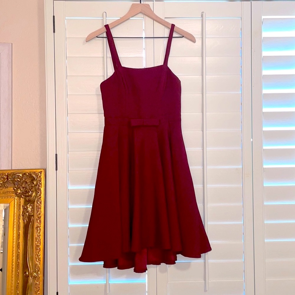 📦❌ SOLD ❌📦 Lulu's Maroon Bow Dress